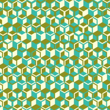  Altıgen Labirent deseni soyut illüstrasyon