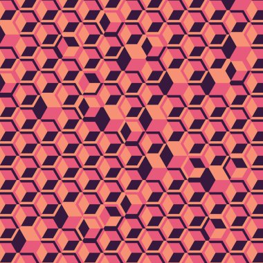  Altıgen Labirent deseni soyut illüstrasyon