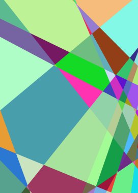 Geometrik soyutlama üretken sanat arkaplan çizimi