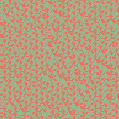  Altıgen Labirent deseni soyut illüstrasyon