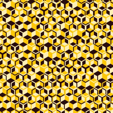  Altıgen Labirent deseni soyut illüstrasyon