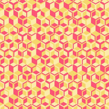  Altıgen Labirent deseni soyut illüstrasyon