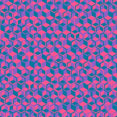  Altıgen Labirent deseni soyut illüstrasyon