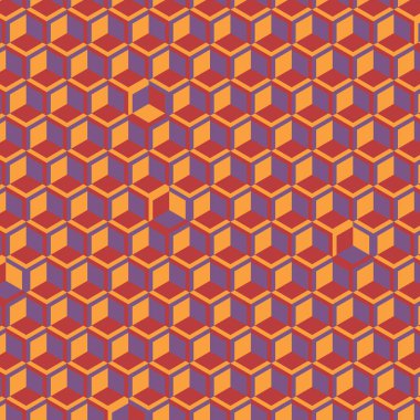  Altıgen Labirent deseni soyut illüstrasyon