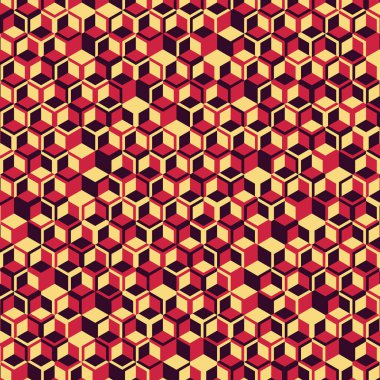  Altıgen Labirent deseni soyut illüstrasyon