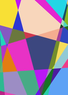 Geometrik soyutlama üretken sanat arkaplan çizimi