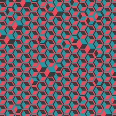  Altıgen Labirent deseni soyut illüstrasyon