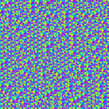  Altıgen Labirent deseni soyut illüstrasyon