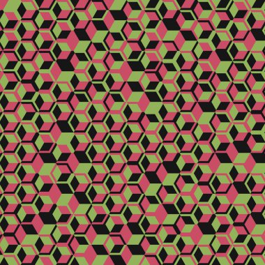  Altıgen Labirent deseni soyut illüstrasyon