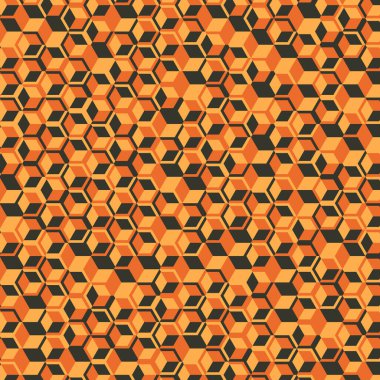  Altıgen Labirent deseni soyut illüstrasyon