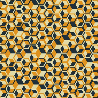  Altıgen Labirent deseni soyut illüstrasyon