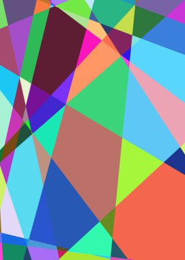 Geometrik soyutlama üretken sanat arkaplan çizimi