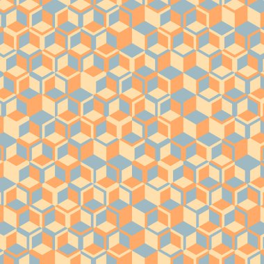  Altıgen Labirent deseni soyut illüstrasyon