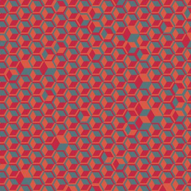  Altıgen Labirent deseni soyut illüstrasyon