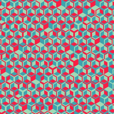  Altıgen Labirent deseni soyut illüstrasyon