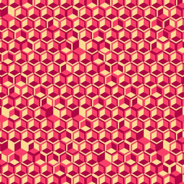  Altıgen Labirent deseni soyut illüstrasyon