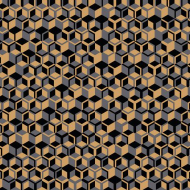  Altıgen Labirent deseni soyut illüstrasyon