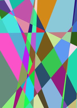 Geometrik soyutlama üretken sanat arkaplan çizimi