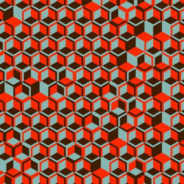  Altıgen Labirent deseni soyut illüstrasyon