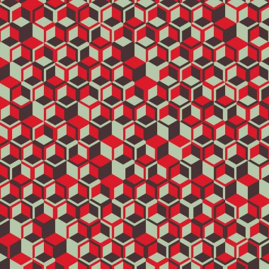  Altıgen Labirent deseni soyut illüstrasyon