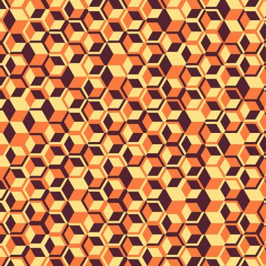  Altıgen Labirent deseni soyut illüstrasyon