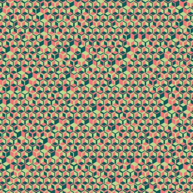  Altıgen Labirent deseni soyut illüstrasyon