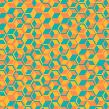  Altıgen Labirent deseni soyut illüstrasyon