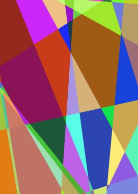 Geometrik soyutlama üretken sanat arkaplan çizimi