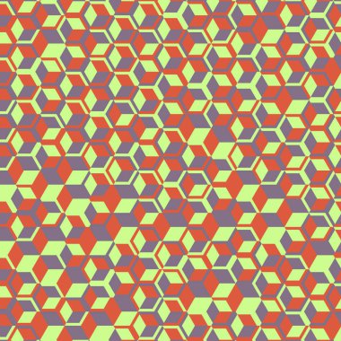  Altıgen Labirent deseni soyut illüstrasyon