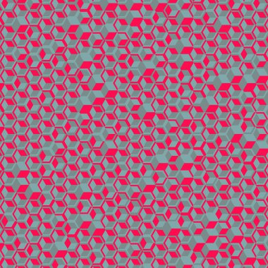  Altıgen Labirent deseni soyut illüstrasyon