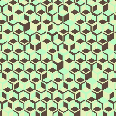  Altıgen Labirent deseni soyut illüstrasyon