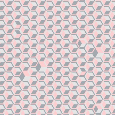  Altıgen Labirent deseni soyut illüstrasyon