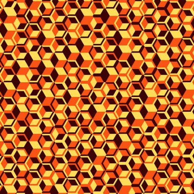  Altıgen Labirent deseni soyut illüstrasyon