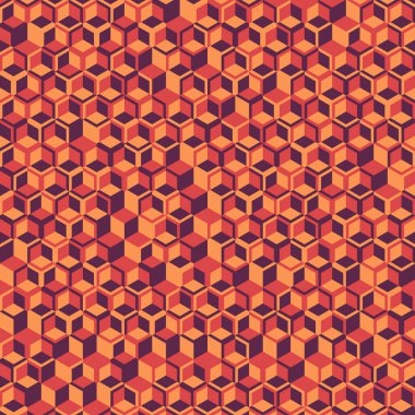  Altıgen Labirent deseni soyut illüstrasyon