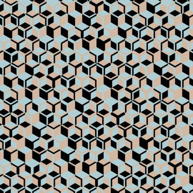  Altıgen Labirent deseni soyut illüstrasyon