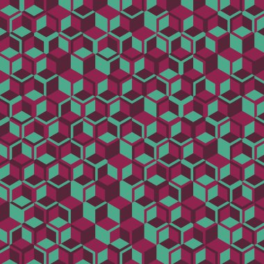  Altıgen Labirent deseni soyut illüstrasyon