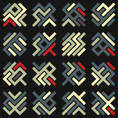 Asemic Glyph writing hieroglyph imitation abstract illustration