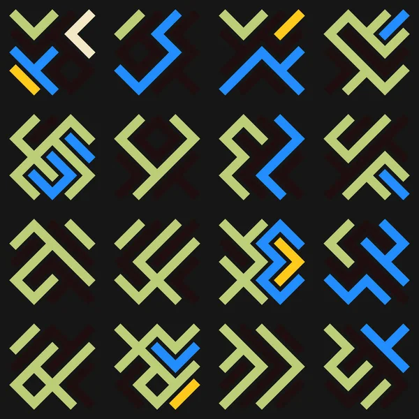 Asemic Glyph writing hieroglyph imitation abstract illustration