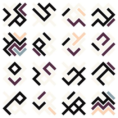 Asemic Glyph writing hieroglyph imitation abstract illustration