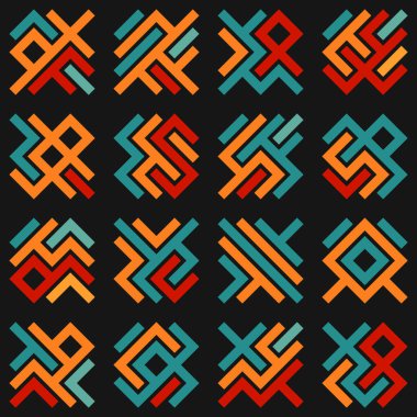 Asemic Glyph writing hieroglyph imitation abstract illustration