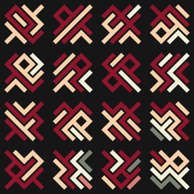 Asemic Glyph writing hieroglyph imitation abstract illustration