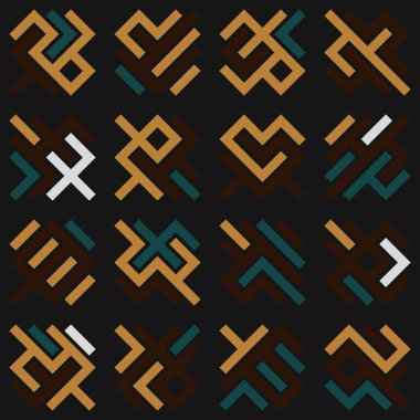 Asemic Glyph writing hieroglyph imitation abstract illustration