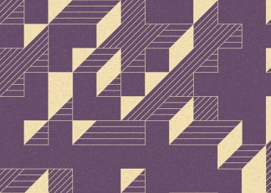 Edward Zajecs 2. Cubo 'nun 1971' deki uygulaması. Esasen 8 taştan oluşan bir Truchet fayans seti ve yerleştirme sanatı illüstrasyonu için kurallar.