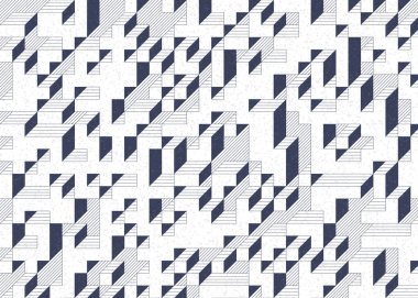 Edward Zajecs 2. Cubo 'nun 1971' deki uygulaması. Esasen 8 taştan oluşan bir Truchet fayans seti ve yerleştirme sanatı illüstrasyonu için kurallar.