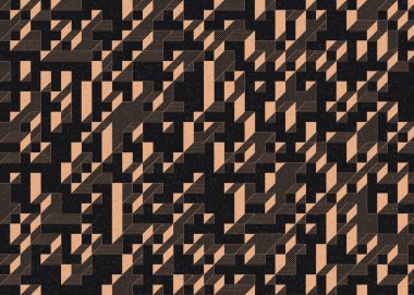 Edward Zajecs 2. Cubo 'nun 1971' deki uygulaması. Esasen 8 taştan oluşan bir Truchet fayans seti ve yerleştirme sanatı illüstrasyonu için kurallar.