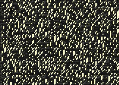 Edward Zajecs 2. Cubo 'nun 1971' deki uygulaması. Esasen 8 taştan oluşan bir Truchet fayans seti ve yerleştirme sanatı illüstrasyonu için kurallar.