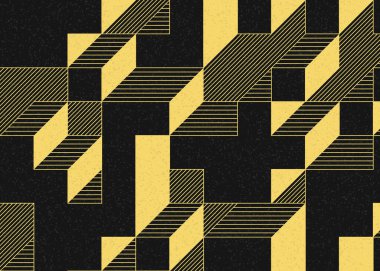 Edward Zajecs 2. Cubo 'nun 1971' deki uygulaması. Esasen 8 taştan oluşan bir Truchet fayans seti ve yerleştirme sanatı illüstrasyonu için kurallar.