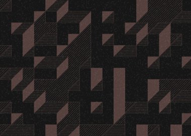 Edward Zajecs 2. Cubo 'nun 1971' deki uygulaması. Esasen 8 taştan oluşan bir Truchet fayans seti ve yerleştirme sanatı illüstrasyonu için kurallar.