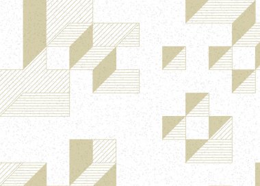 Edward Zajecs 2. Cubo 'nun 1971' deki uygulaması. Esasen 8 taştan oluşan bir Truchet fayans seti ve yerleştirme sanatı illüstrasyonu için kurallar.