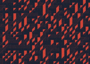 Edward Zajecs 2. Cubo 'nun 1971' deki uygulaması. Esasen 8 taştan oluşan bir Truchet fayans seti ve yerleştirme sanatı illüstrasyonu için kurallar.